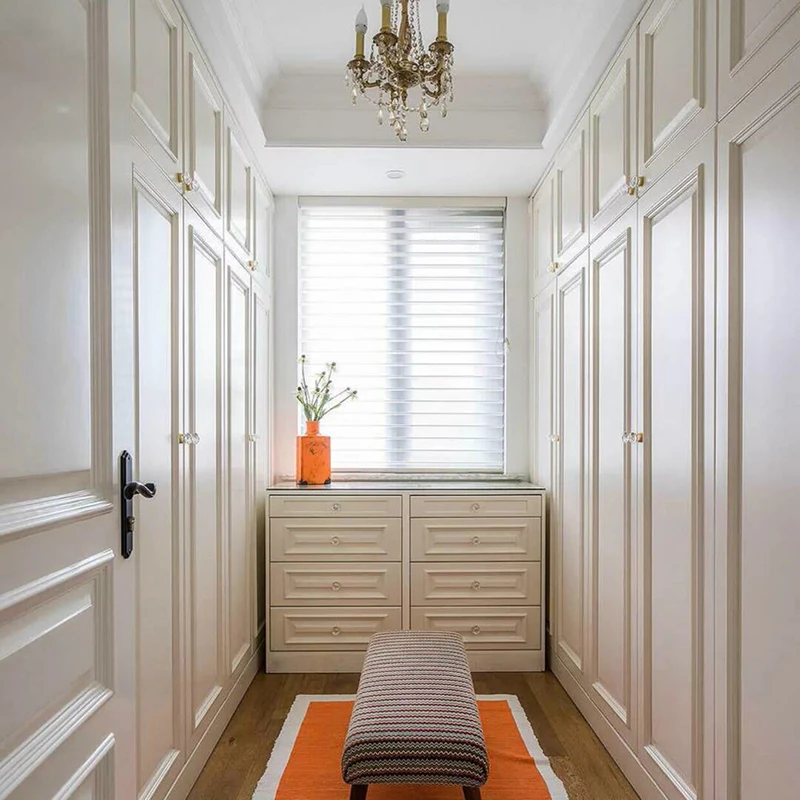 L Shaped Melamine Modern Wardrobe
