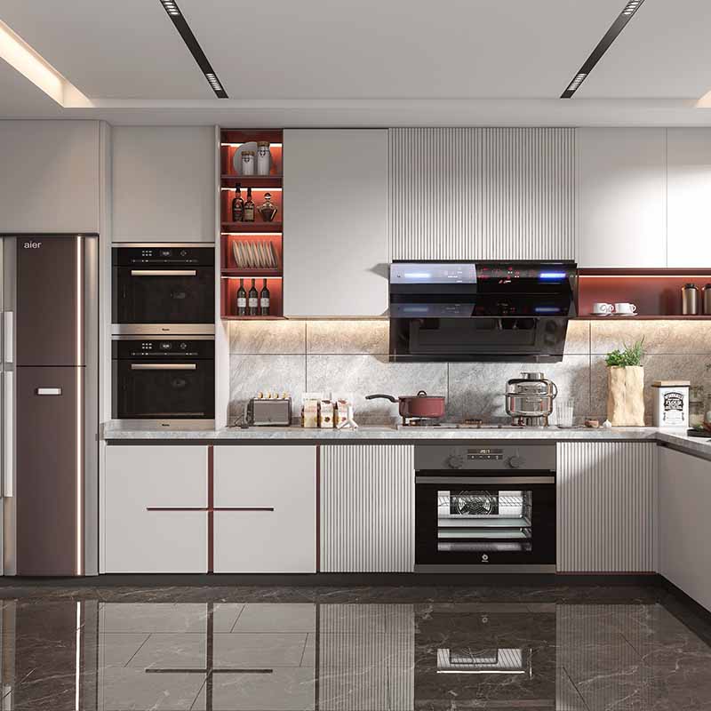PVC Membrane Kitchen Cabinets