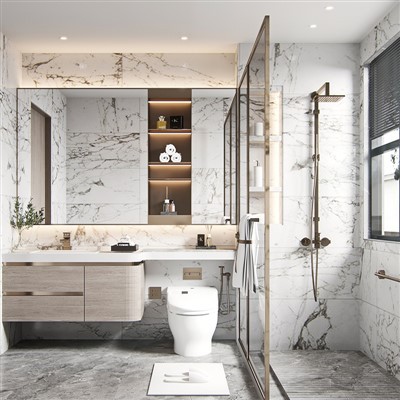 Antique PVC Bathroom Cabinet