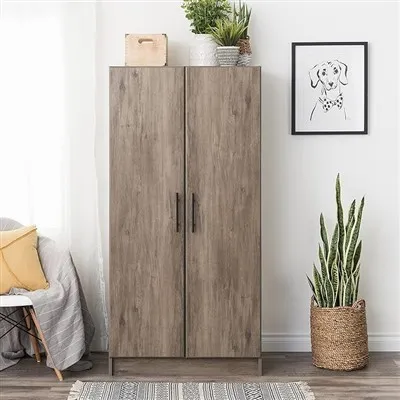 Wardrobe Cabinet With Hanging Rail And Shelves